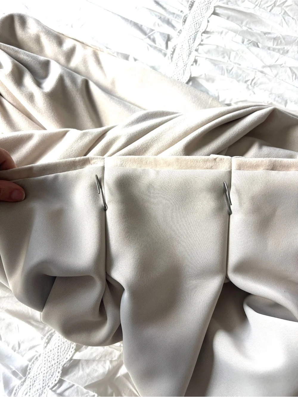 Custom Drapery Ivory Velvet Window Treatments 50x84 Blackout Curtains